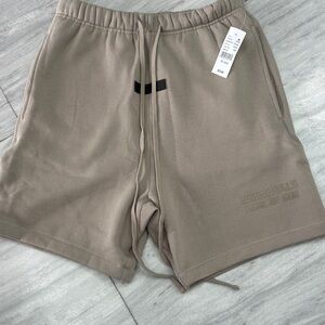 Essentials Beige Athletic Men Shorts